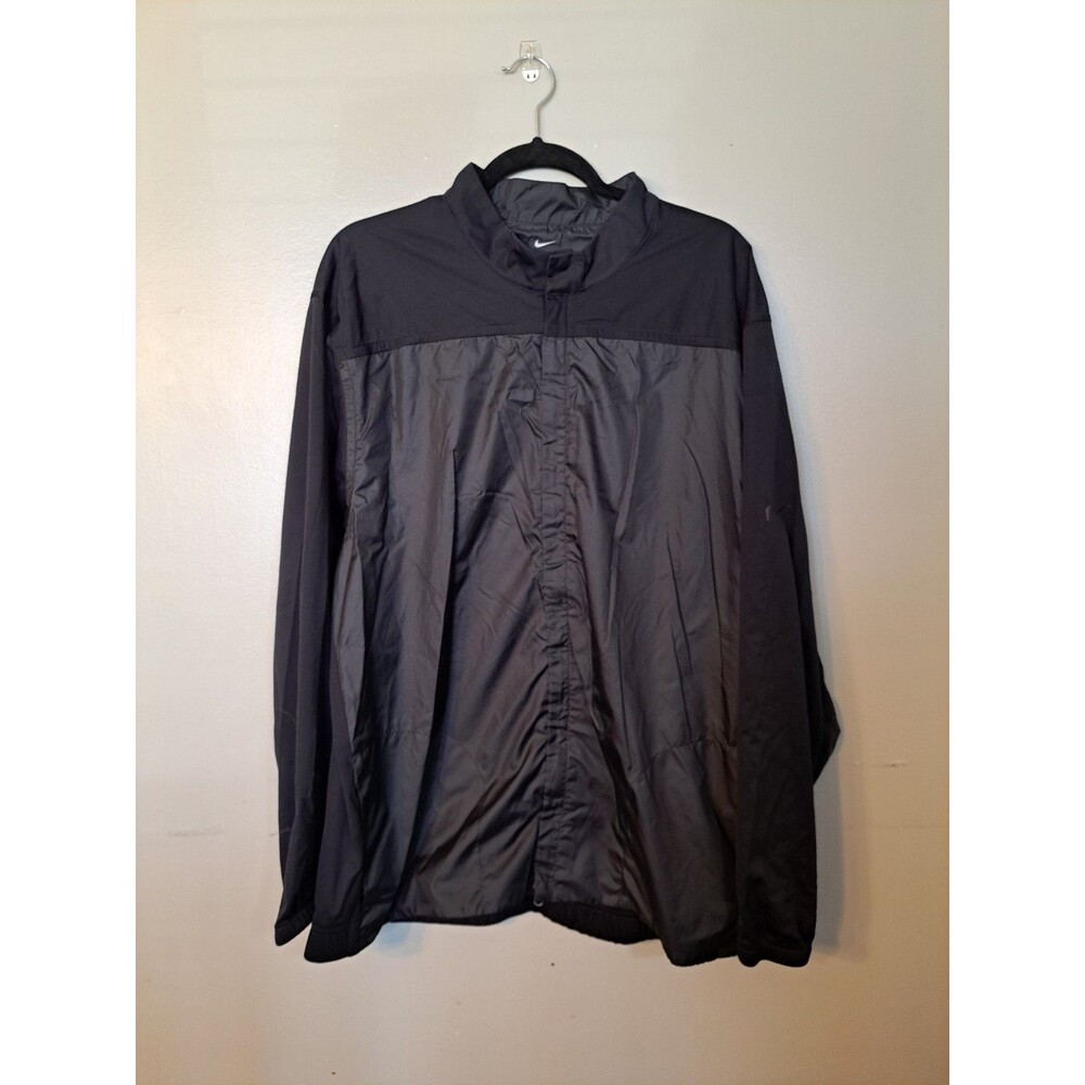 Nike Shield Mens Black Full Zip Running Vented Lightweight Jacket Win Rain XXL